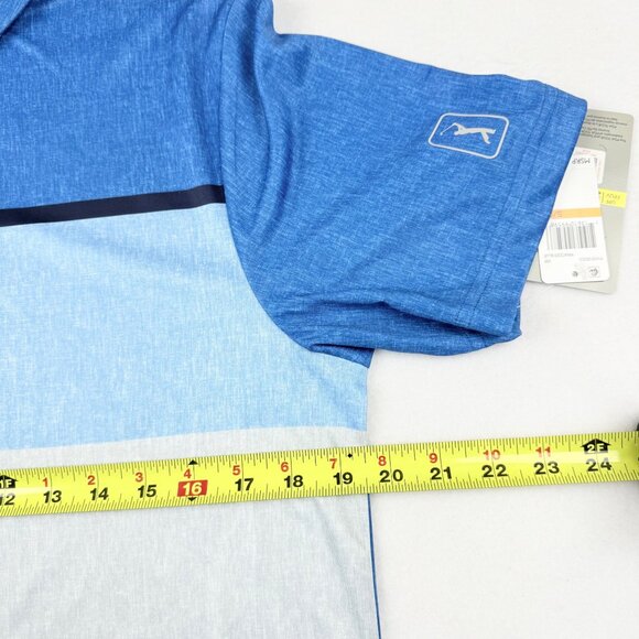 PGA Tour Men's Blue Polo Shirt Size Small Moisture Wicking Stretch UPF 50 NWT - Picture 8 of 9